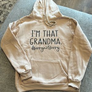 NEW Tan Grandma Sweatshirt size M